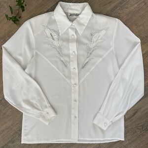 🤍 Vintage Yves St. Clair Western Embroidered Blouse
